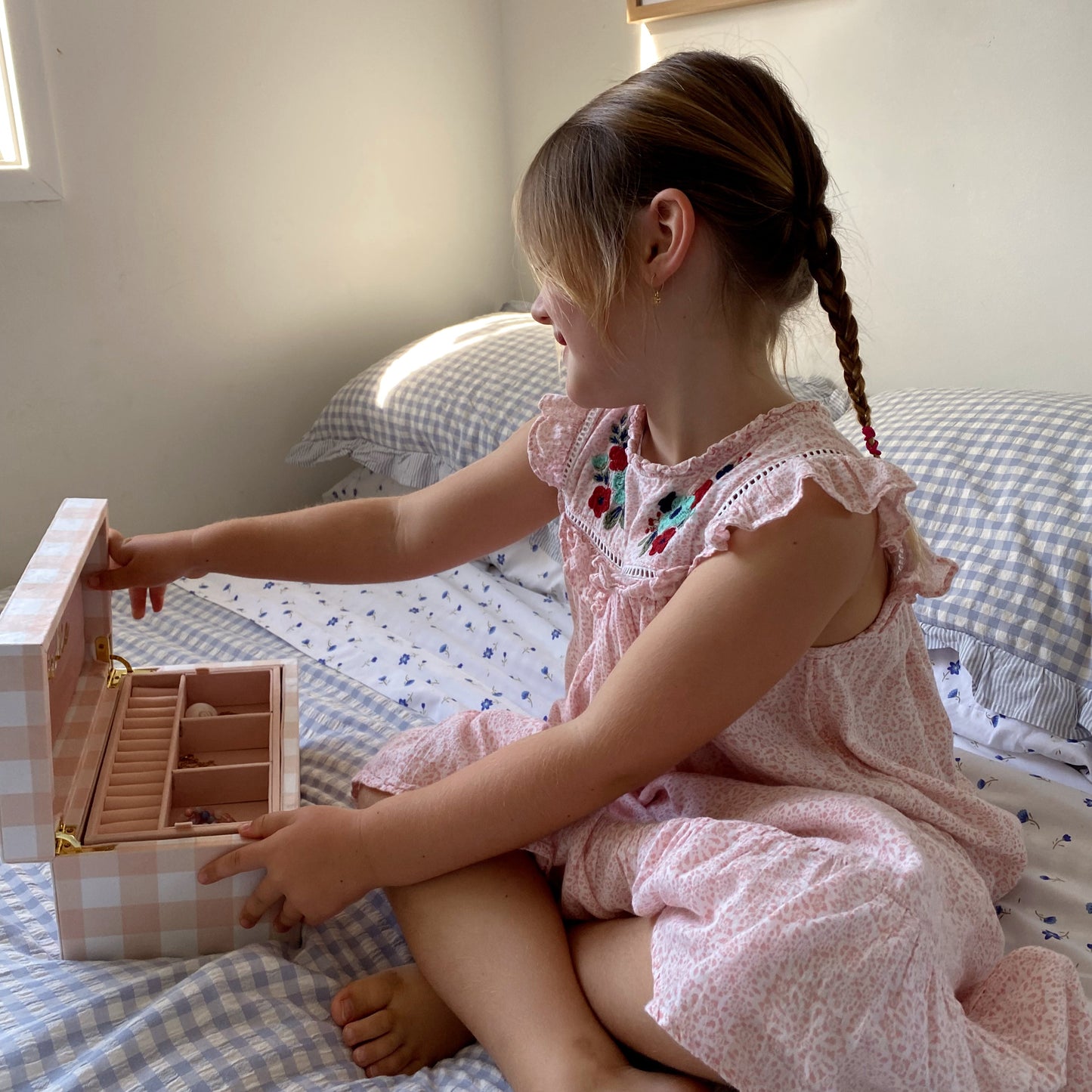 Gingham Love Jewellery Box