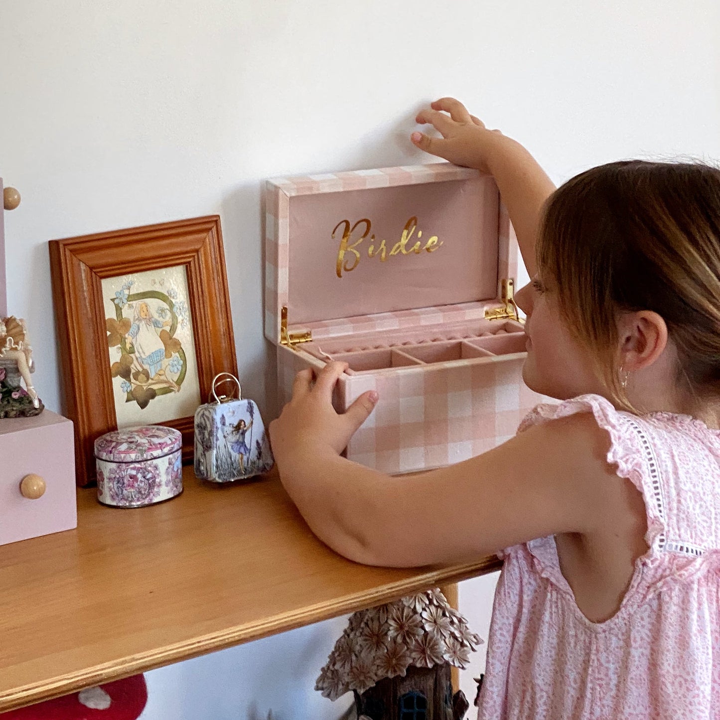 Gingham Love Jewellery Box