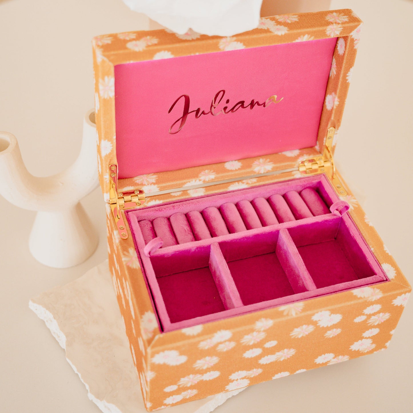 Golden Hour Velvet Jewellery Box
