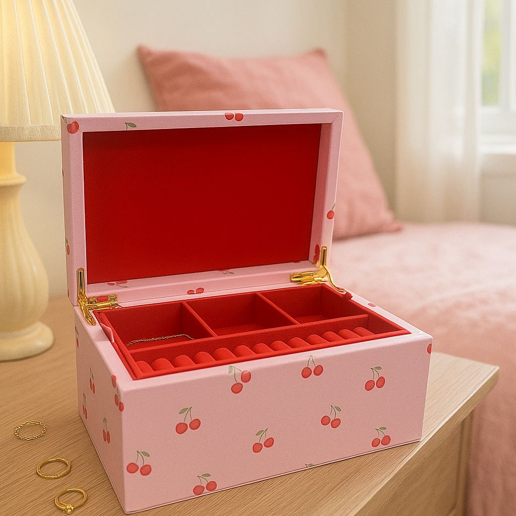 Cherry Kisses Large Jewellery Box