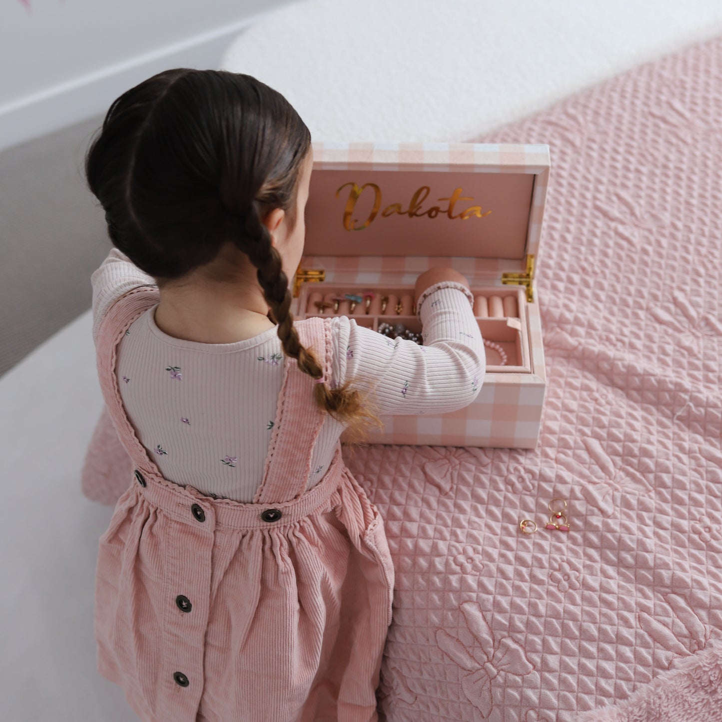 Gingham Love Jewellery Box