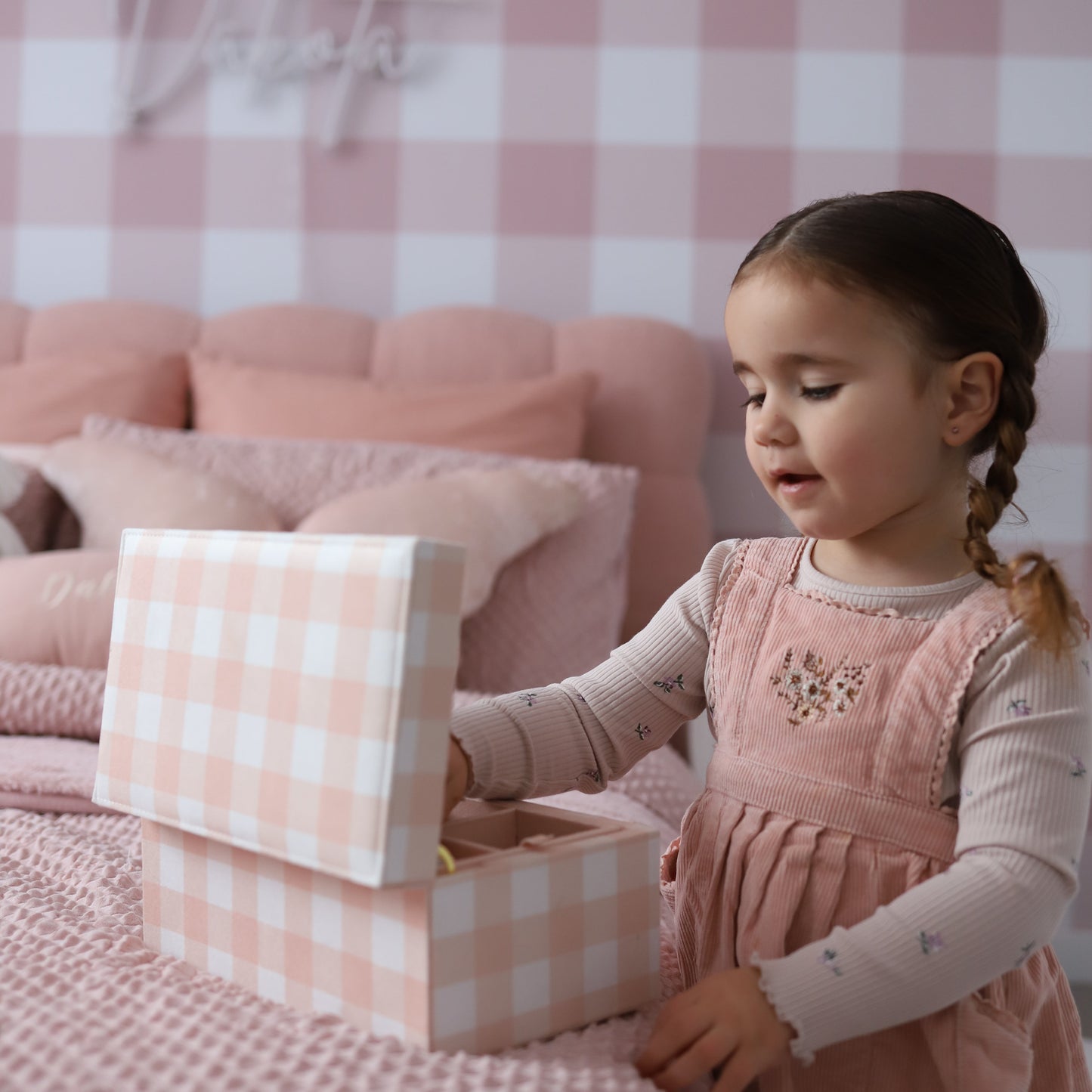 Gingham Love Jewellery Box