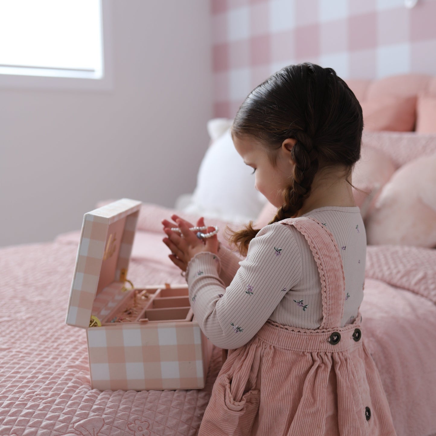Gingham Love Jewellery Box
