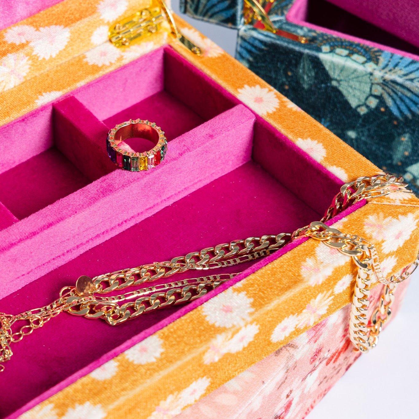 Golden Hour Small Velvet Jewellery Box