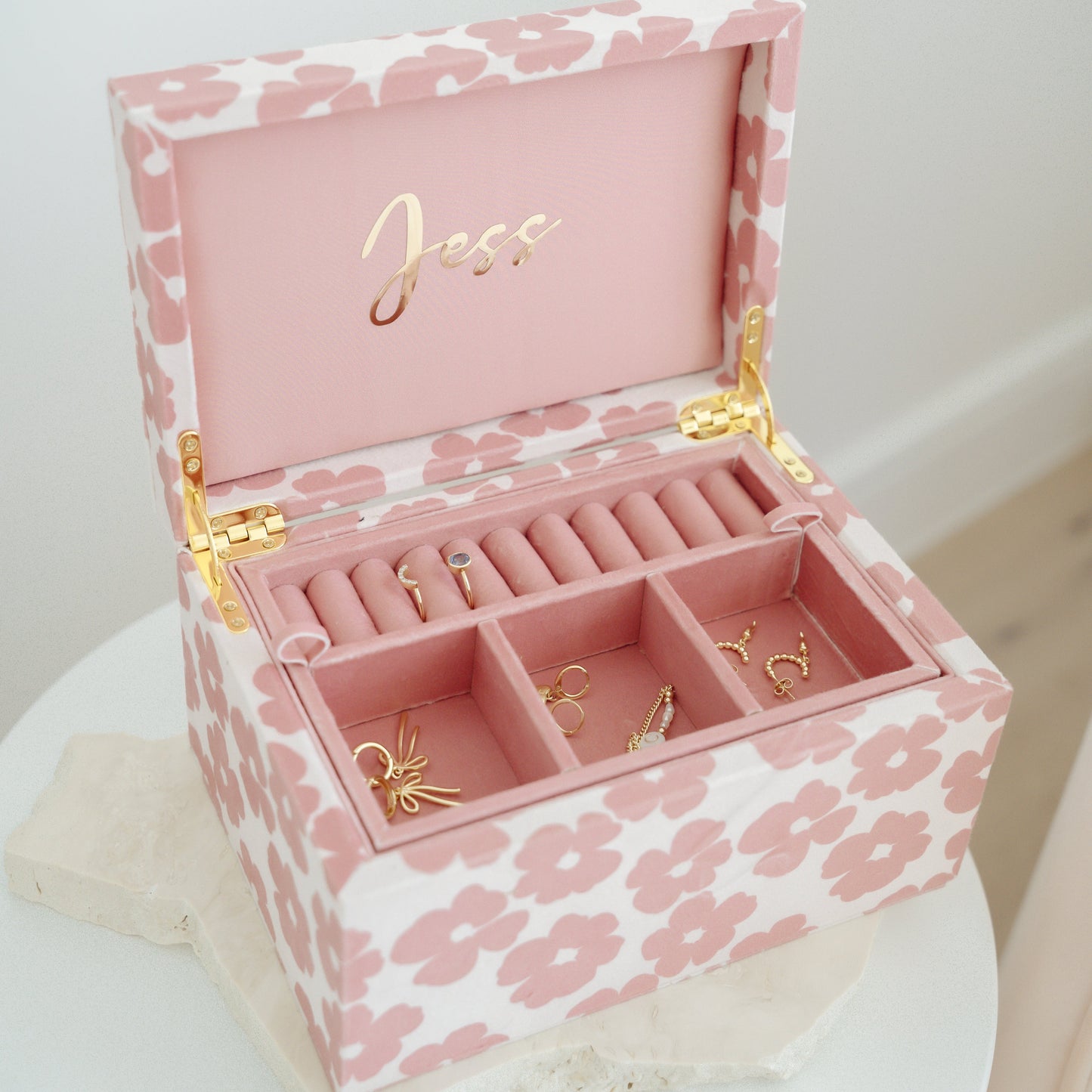 Blushing Blooms Large Jewellery Box