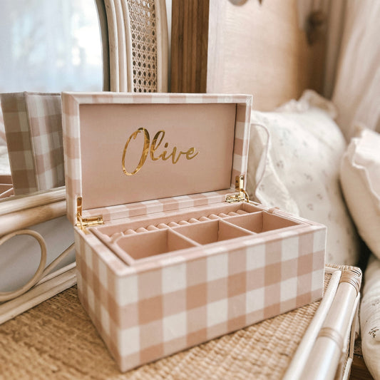 Gingham Love Jewellery Box