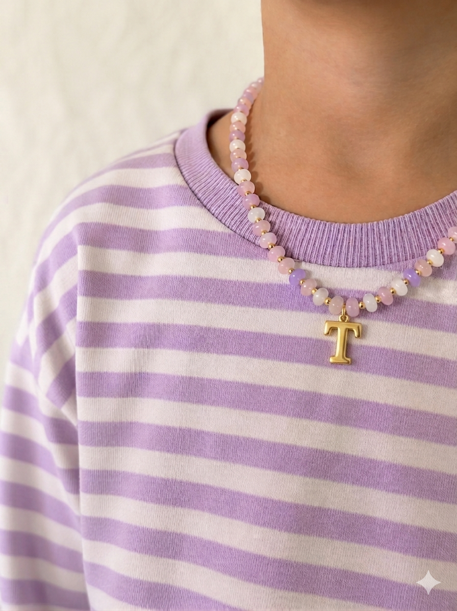 Bubble Initial Necklace