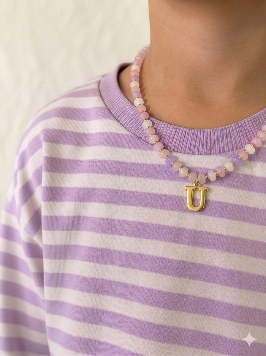 Bubble Initial Necklace