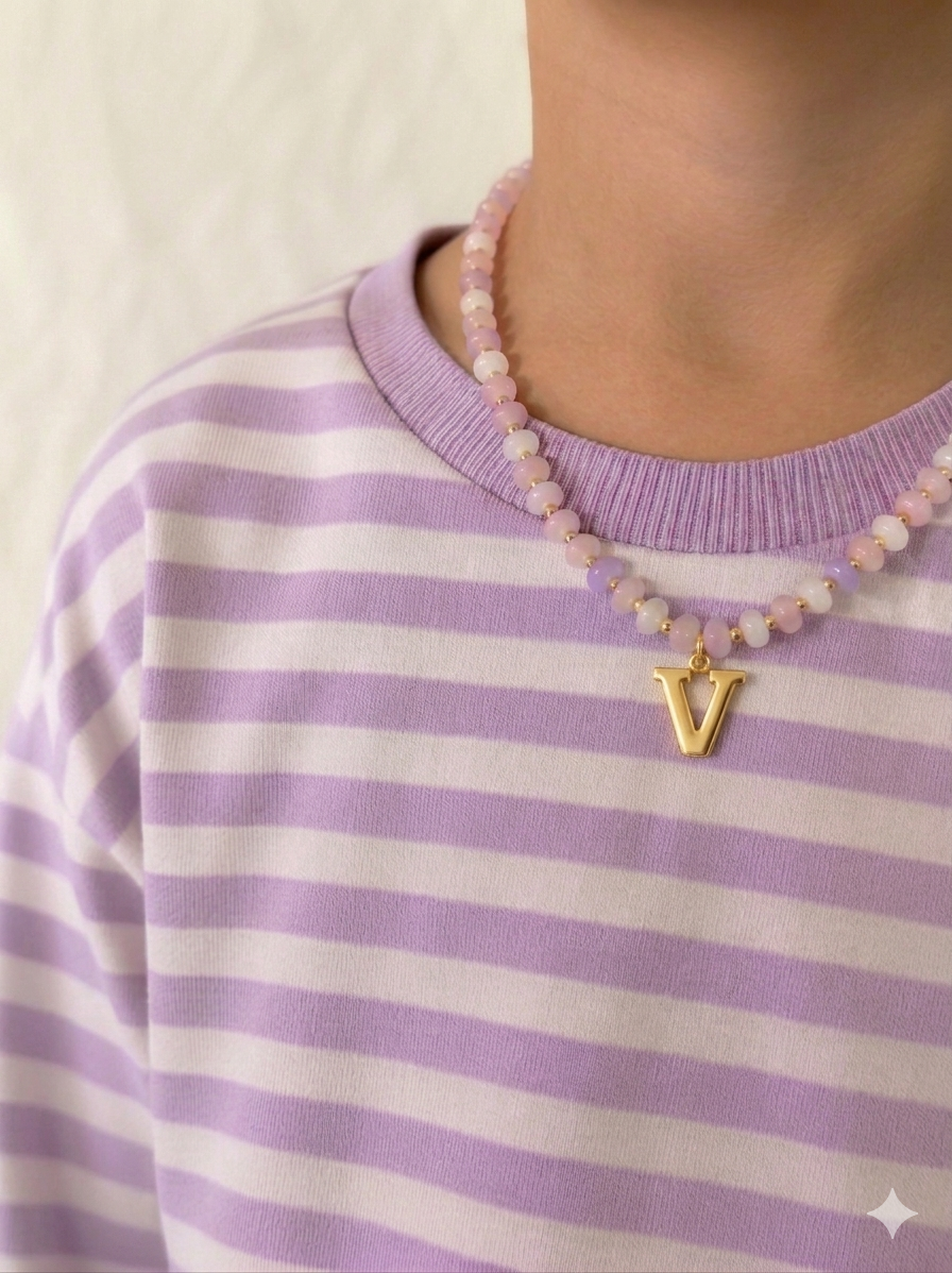 Bubble Initial Necklace