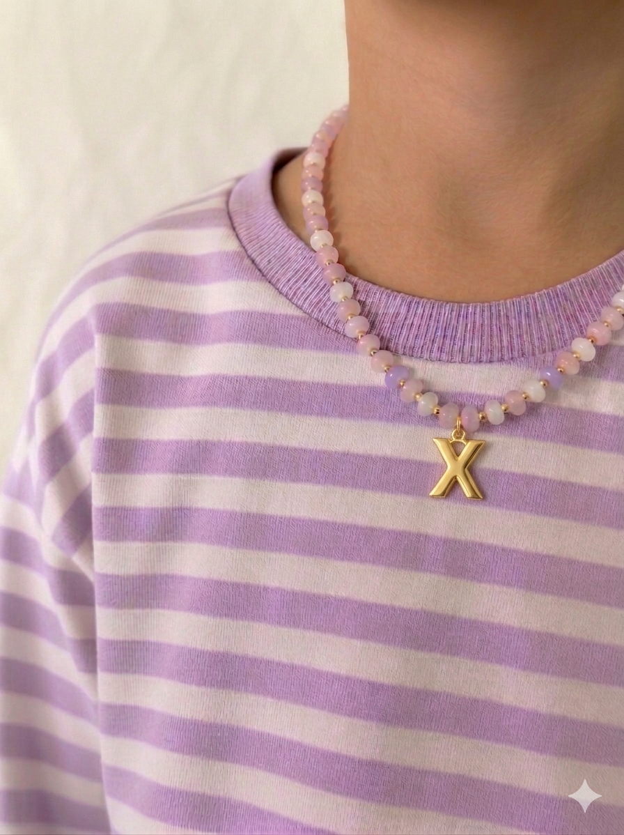 Bubble Initial Necklace