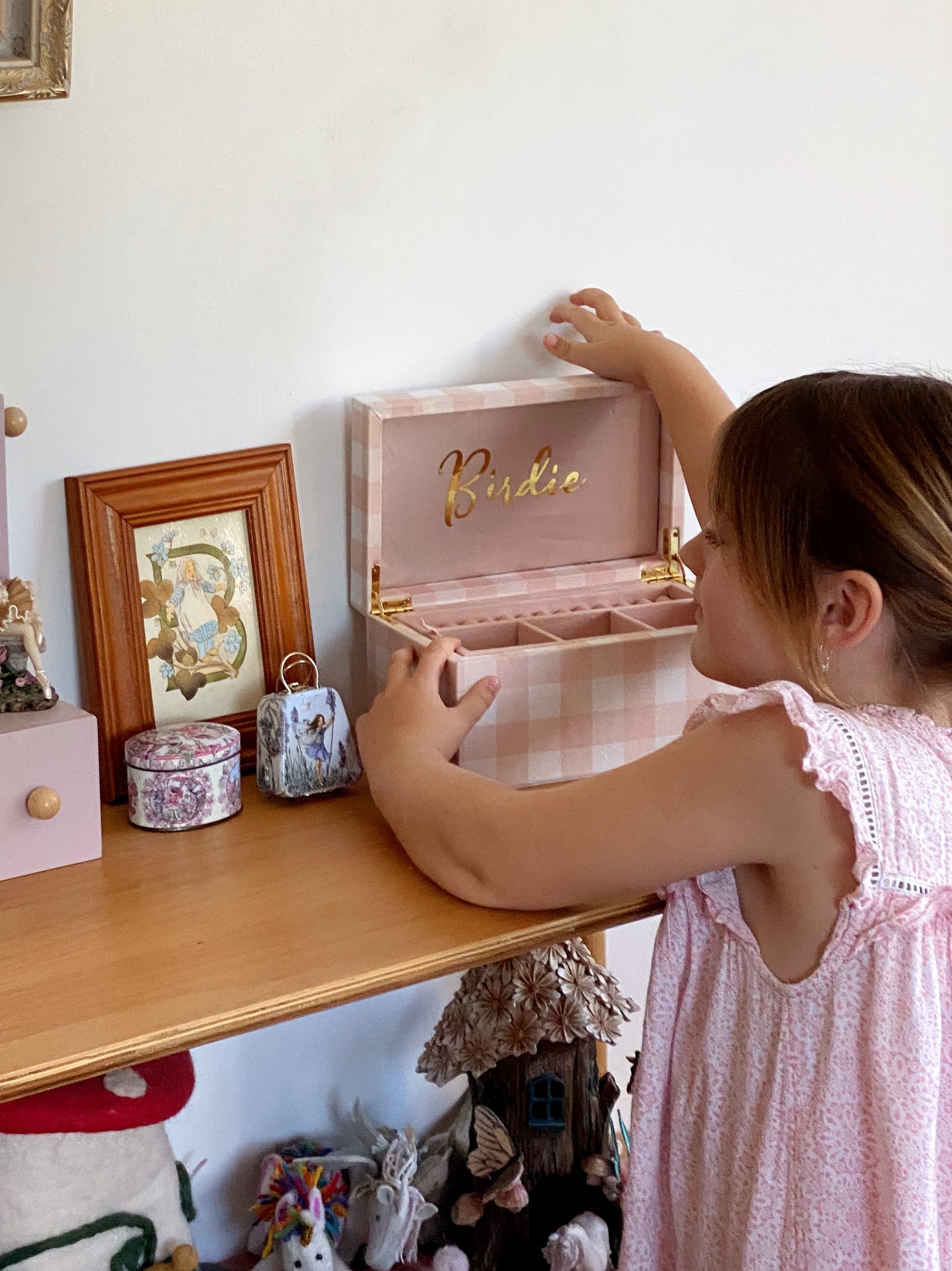 Gingham Love Jewellery Box