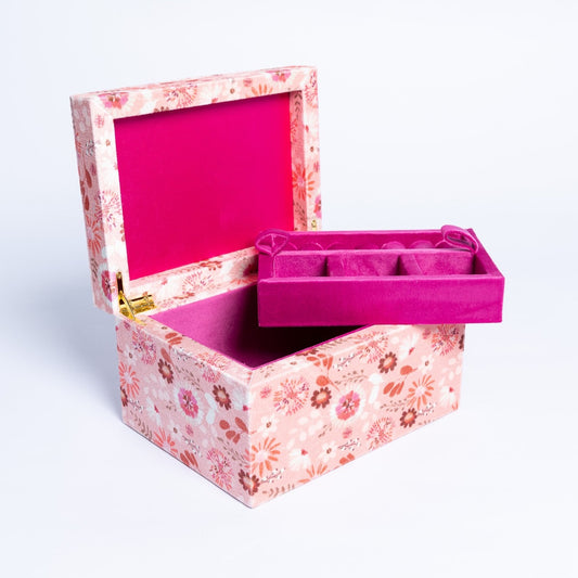 Posy Field Large Velvet Jewellery Box