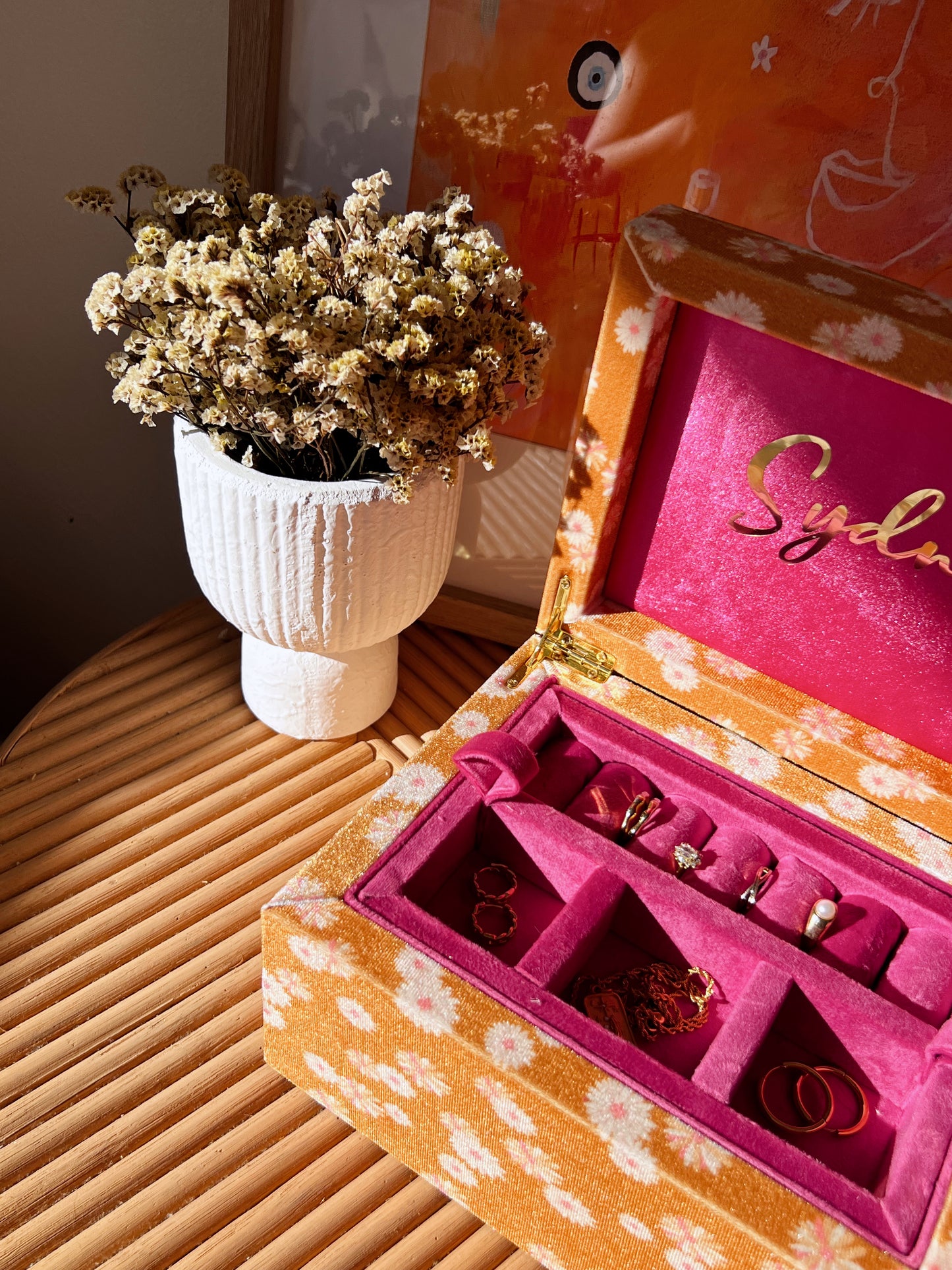 Golden Hour Velvet Jewellery Box