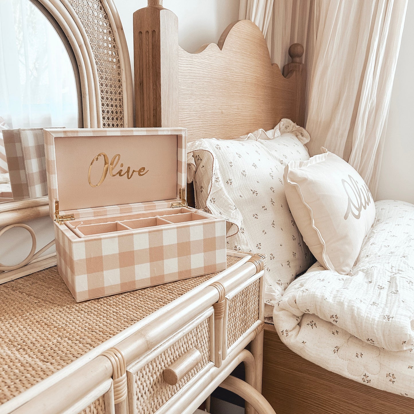 Gingham Love Jewellery Box
