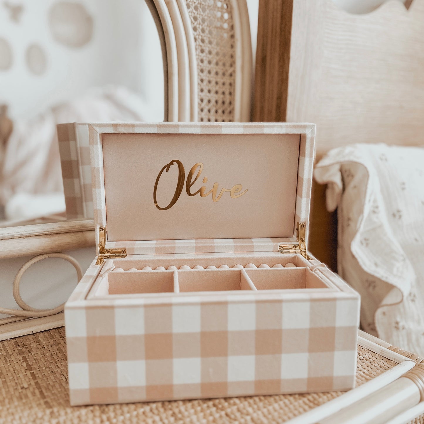 Gingham Love Jewellery Box
